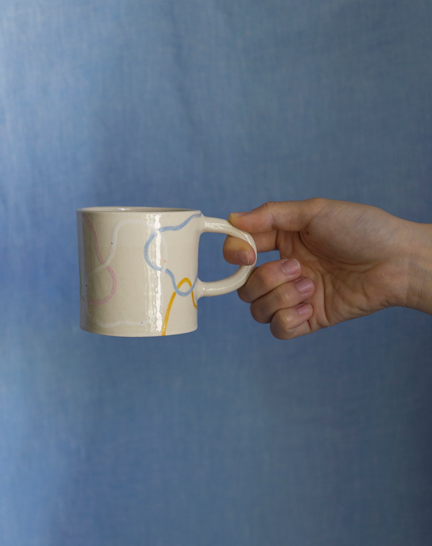 Hand Painted Irregular Circles Mug