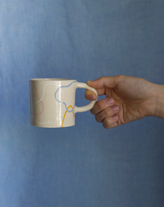 Hand Painted Irregular Circles Mug